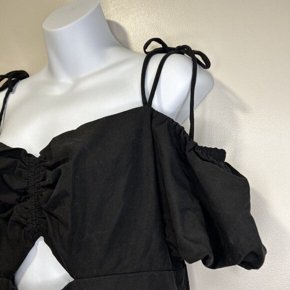 ASTR the label Women’s Aleda Dress Retail $80.52 Midi Ruffle Cut Out Large - Picture 4 of 12